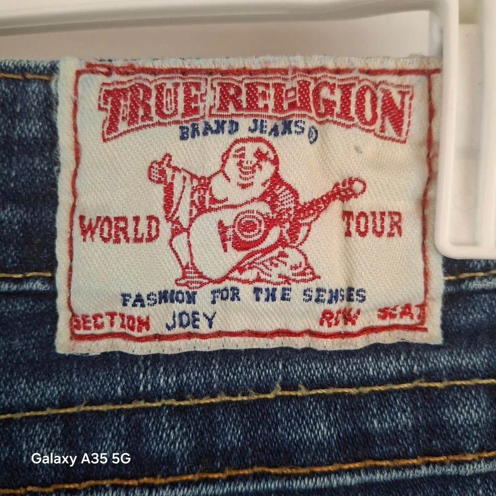 True Religion Joey Flare Jeans Medium Wash Twisted Seam Y2K Womens Size 29 USA - Picture 6 of 8